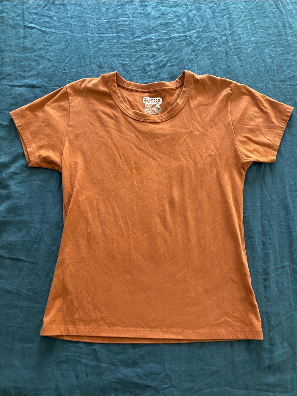BIG BUD PRESS baby tee - terracotta